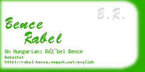 bence rabel business card